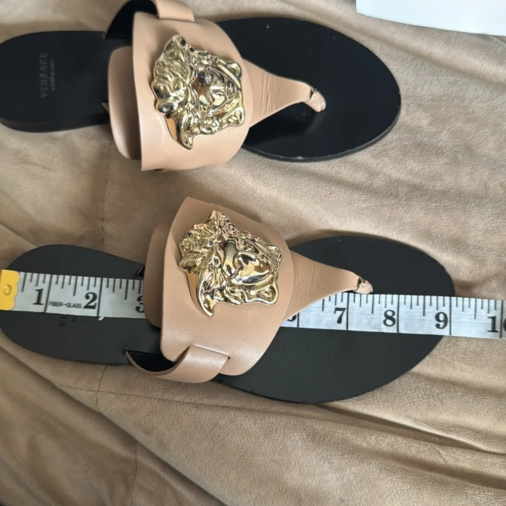 Versace tan gold Medusa sandals - Picture 12 of 15